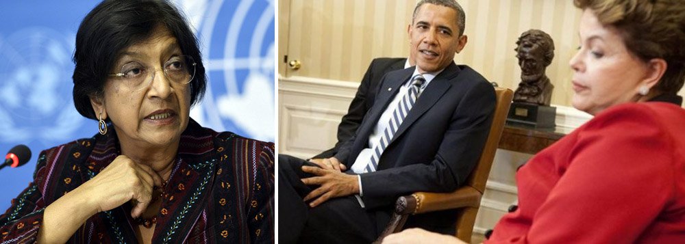Alta comissária dos Direitos Humanos das Nações Unidas (ONU), Navi Pillay, apelou nesta segunda-feira 9 para que os países adotem normas de proteção à privacidade dos cidadãos; segundo ela, as recentes denúncias de violação de comunicação envolvendo cidadãos são uma "uma dramática intrusão" dos sistemas nacionais de segurança; pedido de Pillay ocorre no momento em que o Brasil cobra explicações dos EUA sobre denúncias de espionagens à presidente Dilma Rousseff, Petrobras e cidadãos
