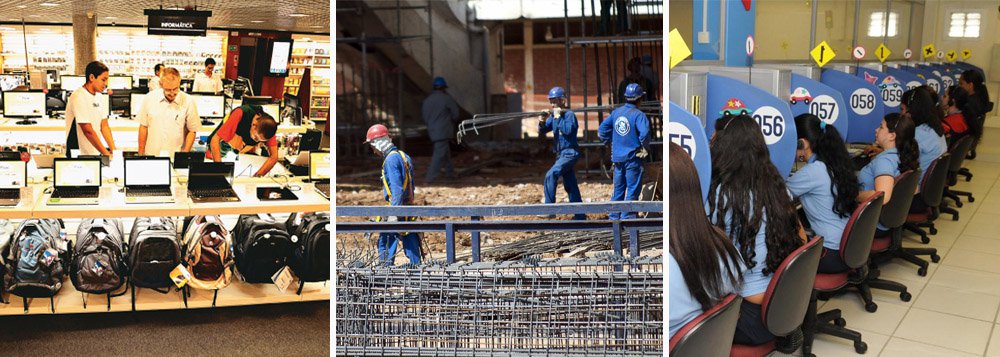 Dados são do Cadastro Geral de Empregados e Desempregados (Caged) e foram divulgados nesta terça-feira 21 pelo Ministério do Trabalho; balanço diz ainda que, durante o ano, foram admitidos 22.092.164 trabalhadores e desligados, 20.974.993; resultado é inferior ao registrado em 2012, ano que foram gerados 1,3 milhão de empregos com carteira assinada; no comércio, houve crescimento de 3,36% (+301.095 vagas) e, na construção civil, de 3,44% (+107.024 vagas); comércio, construção civil e serviços foram os setores com maior aumento de postos de trabalho em valores relativos