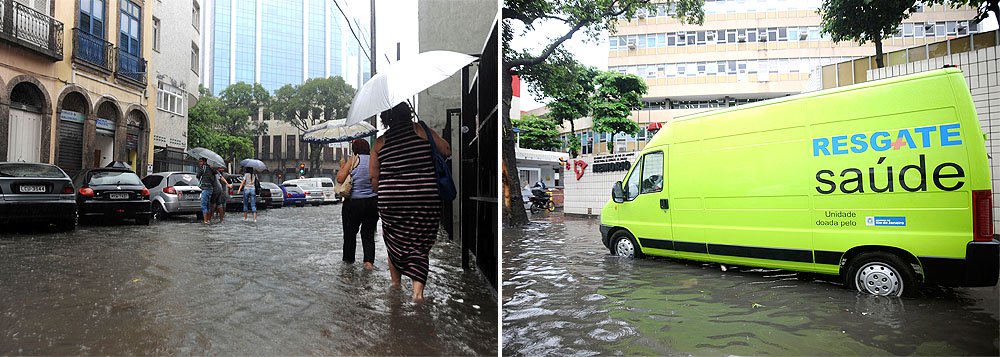 Onze municípios fluminenses estão em alerta máximo por causa do aumento do nível de rios; segundo o Instituto Estadual do Ambiente, que faz o monitoramento dos rios no estado, o alerta máximo é o mais grave em uma escala de quatro níveis, que significa que há previsão de continuidade da chuva e o nível de rios já atingiu 80% da cota de transbordamento
