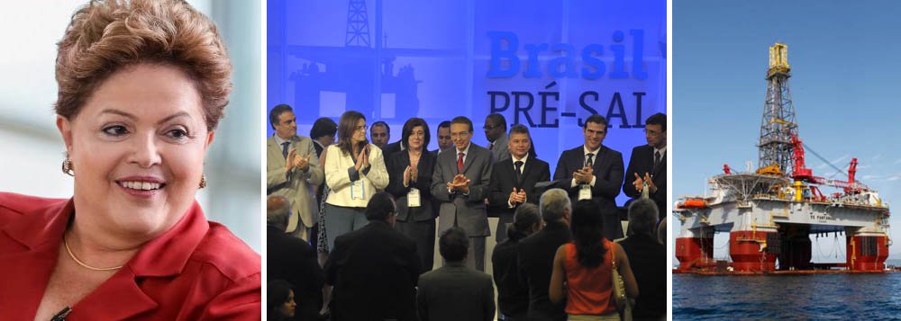 Presidente acredita que o País "deu um grande passo" ao mudar o padrão de exploração do pré-sal para o modelo de partilha e lembra que o Estado ficará com 85% do que for retirado de petróleo; "Aqueles que falam em privatização no mínimo desconhecem essas contas", rebateu; "O governo está satisfeito com o resultado do leilão, e não vejo onde esse modelo precisa de ajustes", analisou Dilma Rousseff, que agradeceu ao Congresso Nacional por permitir que transformemos "essa riqueza perecível numa riqueza infinita, que é o conhecimento"; "Vamos transformar petróleo em educação, em saúde, em desenvolvimento"