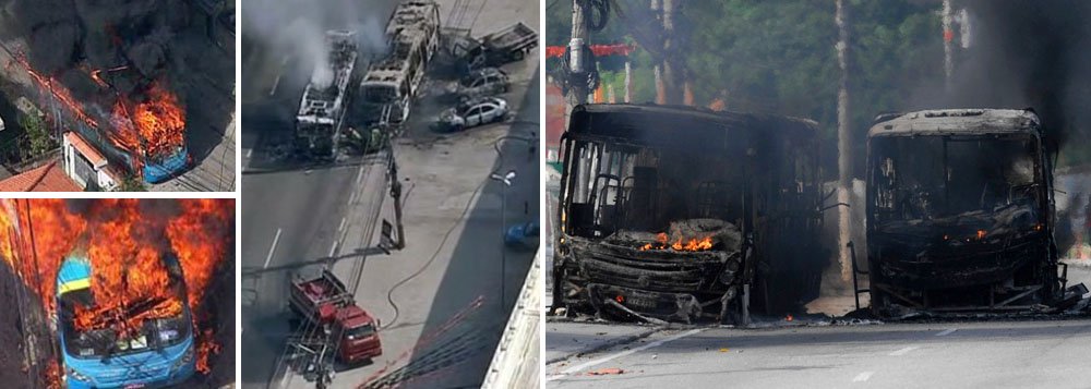 Quatro ônibus e outros três veículos foram incendiados no conjunto de favelas em Niteroi (RJ); ação do Bope e do Batalhão de Choque resultou na morte de adolescente de 17 anos e do eletricista Anderson Santos Silva, 21, que voltava de uma missa e tentou proteger a família do tiroteio entre PMs e traficantes; Arquidiocese do Rio lamentou a morte do rapaz, que atuava na animação musical das celebrações; Complexo do Caramujo transformou-se em ‘sucursal’ do Alemão após pacificação; bandidos da Penha teriam migrado para o conjunto de favelas niteroiense