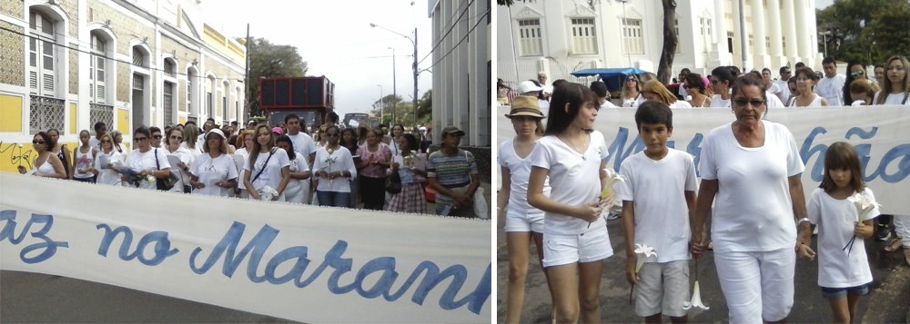 O evento foi organizado pelo movimento Paz Maranhão e contou com a participação de familiares da menina Ana Clara, que morreu queimada depois do incêndio em um ônibus, na Vila Sarney Filho, há duas semanas