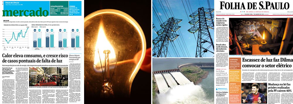 Depois do vexame do "apagão" e dos "apaguinhos" vendidos à opinião pública há exatamente um ano, a Folha de S. Paulo desta terça-feira reconhece que o Brasil nunca produziu tanta energia como agora e diz ainda que, se houver "casos pontuais de falta de luz", não serão motivados por qualquer escassez de produção elétrica; o motivo seria apenas o alto calor, que poderia afetar linhas de transmissão; já é alguma coisa