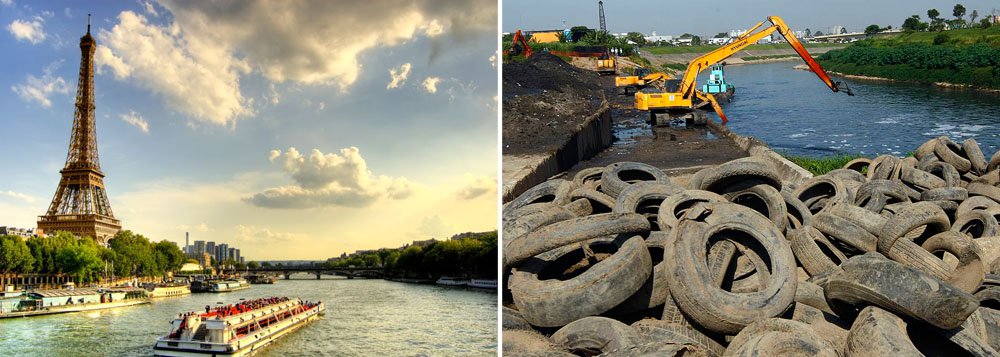 Governador Geraldo Alckmin (PSDB) vai assinar parceria com o presidente francês, François Hollande, para trazer técnica de recuperação do Sena ao país; na década de 60, o rio era considerado o mais poluído da França e agora comemora volta de espécies de peixes nativos; a meta é que até 2015 esteja completamente limpo 
