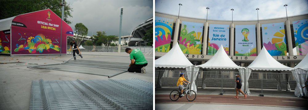 As estruturas temporárias para a Copa do Mundo 2014 custaram ao governo do estado do Rio de Janeiro R$ 67 milhões; segundo a Subsecretaria de Governo de Gerenciamento de Projetos, os acordos firmados com a Fifa determinam que é responsabilidade do governo estadual montar as estruturas complementares para realização do torneio; o estádio do Maracanã será palco de sete jogos, incluindo a final; a previsão é que o Rio receba o maior número de jornalistas, turistas e autoridades entre as cidades-sede do Mundial