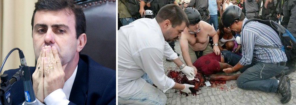 Em entrevista ao "Fantástico", da Rede Globo, o deputado estadual Marcelo Freixo (PSOL-RJ) negou qualquer ligação com os autores do ataque com rojão a Santiago Andrade, cinegrafista da TV Bandeirantes, na última quinta-feira; em nota, ele disse que acusação é ‘irresponsável e leviana’ e, no Twitter, afirmou que o advogado de tatuador Fábio Raposo defendeu acusado de comandar milícias citado durante CPI presidida pelo próprio Freixo