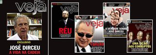 Reportagem deste fim de semana sobre José Dirceu, por quem Veja nutre um estranho fascínio, é mais um exemplo da esculhambação da imprensa e da Justiça no País; todo o texto está ancorado em relatos de supostos servidores da Papuda que teriam falado sem se identificar, o que configura o chamado "off" no jornalismo; essas "fontes" teriam dito que Dirceu vem tendo direito a picanha e lanches do McDonald's na Papuda, além de um podólogo para tratar uma unha encravada; reportagem de Veja será usada numa manobra para enviar Dirceu a um presídio de segurança máxima, contrariando a decisão tomada pelo Supremo Tribunal Federal, que lhe garante o regime semiaberto