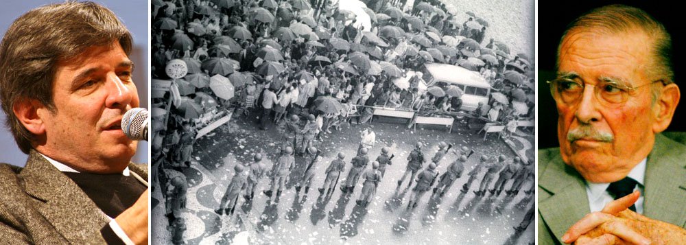 Jornalista Fernão Mesquita defende mudança de postura do Estadão sobre o golpe militar, diante do resultado da eleição para governadores, quando o Ato Institucional n.º 2 (AI-2) extinguiu partidos, interferiu no Judiciário e tornou indireta a eleição para presidente: “Foi nesse momento que o jornal O Estado de S. Paulo, que até então os apoiara, rompeu com os militares e passou a combatê-los; meu pai, Ruy Mesquita, era um dos principais conspiradores civis, fato de que tenho o maior orgulho”