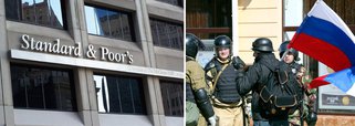 Agência de classificação de risco teme que "risco geopolítico" se espalhe para além da Crimeia e reduziu projeções de crescimento para o biênio 2014-2015; Standard &amp; Poor's vê PIB do país abaixo de 1% se situação piorar
