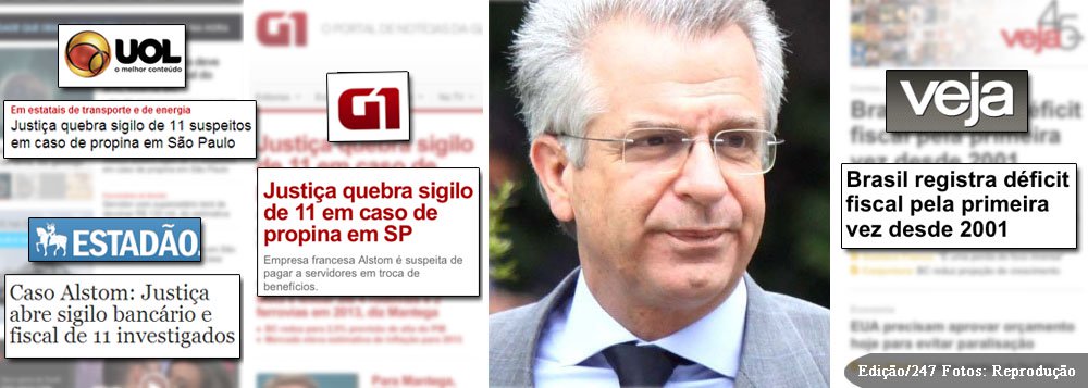 Segundo vereador mais votado de São Paulo e do Brasil, embaixador do Brasil em Roma no governo Fernando Henrique, de quem foi tesoureiro da campanha à reeleição, secretário de Energia de Mario Covas, chefe das Subprefeituras com José Serra e secretário de Cultura de Geraldo Alckmin; largo currículo de Andrea Matarazzo não foi suficiente para que seu nome fosse destacado pela mídia tradicional na notícia da quebra, pela Justiça, de seus sigilos bancário e fiscal sob suspeita de envolvimento no escândalo de corrupção Alstom-Siemens; seria como informar que a AP 470 tem 42 réus, sem lembrar que os famosos José Dirceu, José Genoíno e Delúbio Soares, do PT, estão entre eles