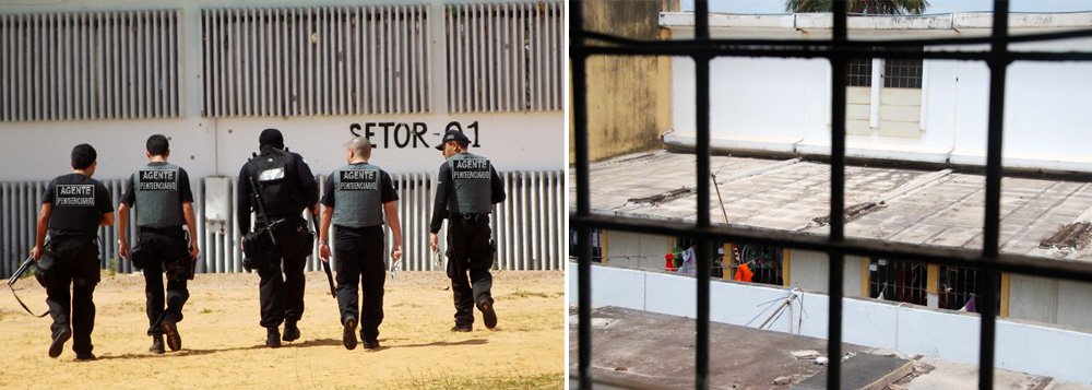 Um grupo de agentes penitenciários do Maranhão participou nesta terça de uma manifestação na capital do estado, São Luís, contra a decisão do governo estadual de limitar a atuação dos agentes concursados à escolta de presos convocados para audiências judiciais e à custódia de detentos hospitalizados