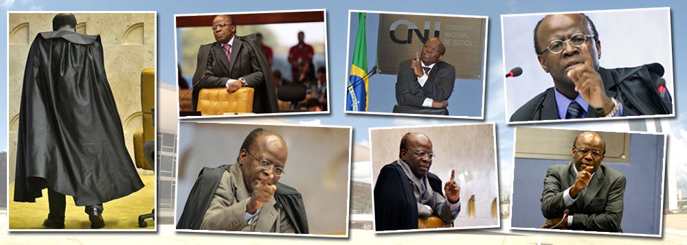 Colunista Lauro Jardim, que tem relação próxima com a assessoria do ministro, informa que Joaquim Barbosa "começou a preparar a saída do STF"; "Recentemente, pediu ao Itamaraty o cálculo exato do tempo em que trabalhou como oficial de chancelaria no ministério, entre 1976 e 1979", diz nota; gestão foi marcada por abusos, choques com advogados, juízes, colegas e ilegalidades, com destaque para a perseguição ao ex-ministro José Dirceu