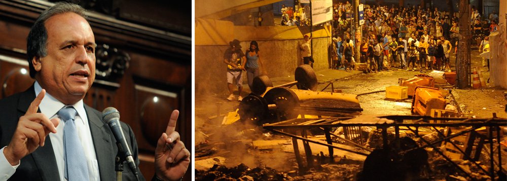 Governador pediu apoio ao ministro da Justiça, José Eduardo Cardozo, e à presidente do TJ do Rio, Leila Mariano, para a transferência de três integrantes de uma facção criminosa para um presídio federal; para a polícia, eles são responsáveis por ataques contra UPPs e pela morte de policiais; Luiz Fernando Pezão disse que não tolerará qualquer tentativa para desestabilizar o processo de pacificação das favelas; "Não há recuo no processo de pacificação, não vamos tolerar a baderna, a destruição de patrimônio", disse