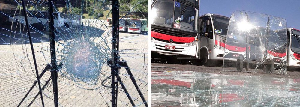 Paralisação é feita por grupo dissidente do Sindicato dos Rodoviários; frota que está circulando na capital equivale a 16% do número total de coletivos; segundo informou a entidade, os manifestantes estão obrigando os motoristas de ônibus a pararem no meio da viagem e quebrando para-brisas, retrovisores, janelas e furtando chaves