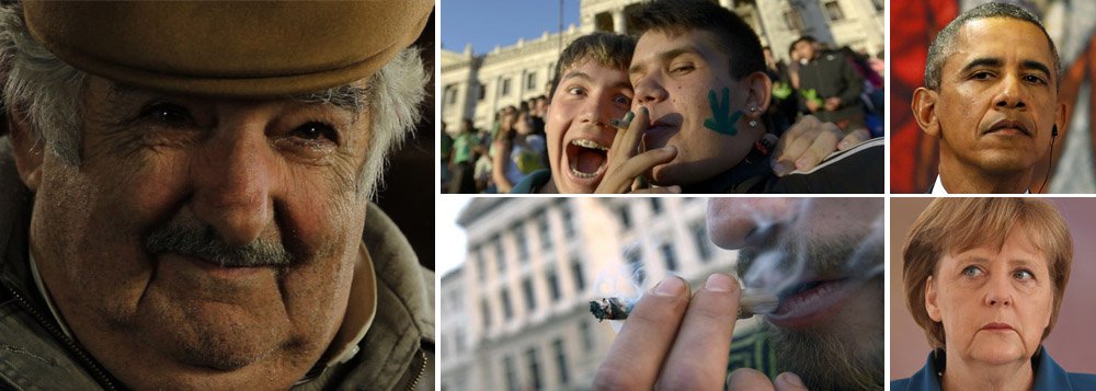 Presidente do Uruguai, José Pepe Mujica, ensina sobre a legalização da maconha, em entrevista à Agência Reuters: "num país pequeno é possível testar isto, mas também é muito possível num país desenvolvido, pelos recursos que tem"; ele diz que "os mercados centrais, de grande poder aquisitivo são, no fundo, o grande atrativo econômico (do tráfico)"; pai da regulamentação da marijuana no mundo, ele aponta para Estados Unidos e Europa como fundamentais para uma mudança de patamar