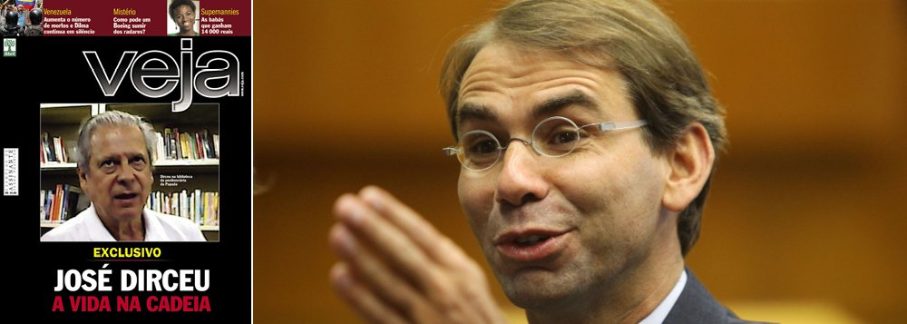 Em entrevista ao 247, o advogado José Luiz de Oliveira Lima, que defende José Dirceu, se mostra indignado com a capa da revista Veja desta semana, que atribui ao ex-ministro da Casa Civil, José Dirceu, supostos privilégios na Papuda; "Veja faz apenas uma campanha diária contra o meu cliente, que está prestes a ter seu pedido de trabalho externo avaliado, pedido este que conta com a recomendação favorável do Ministério Público"; revista da Editora Abril relatou supostos privilégios, como picanha e Big Mac, a partir de fonte em "off", que pode simplesmente ter sido inventada