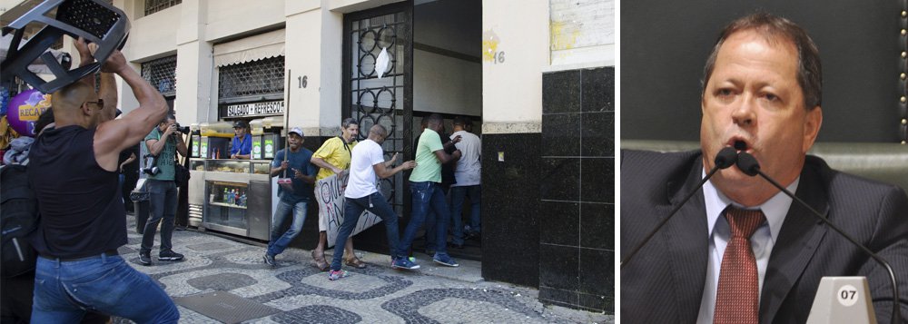 Presidente da CPI dos Ônibus, vereador Chiquinho Brazão (PMDB) deixava o prédio pela saída lateral, na Rua Alcindo Guanabara, na Cinelândia, quando os manifestantes e os seguranças do parlamentar se enfrentaram; das 11 pessoas encaminhadas à delegacia, nove foram classificadas como vítimas pelo crime de ameaça (ameaça recíproca); os envolvidos foram liberados