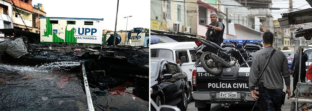Policiais civis prenderam cinco suspeitos de terem participado do ataque à Unidade de Polícia Pacificadora (UPP) de Manguinhos, na zona norte da cidade do Rio de Janeiro; o ataque aconteceu em 20 de março, depois de manifestação de moradores na comunidade