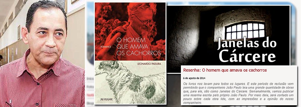 Ex-deputado passa a escrever resenhas dos livros que leu no Complexo da Papuda, onde cumpriu parte de sua pena pela condenação na Ação Penal 470; hoje, João Paulo está em regime semiaberto; "Este período de reclusão vem permitindo que o companheiro João Paulo leia uma grande quantidade de obras que, para ele, são como Janelas do Cárcere. Semanalmente, vamos publicar uma resenha escrita pelo próprio João Paulo", informa blog do ex-presidente da Câmara