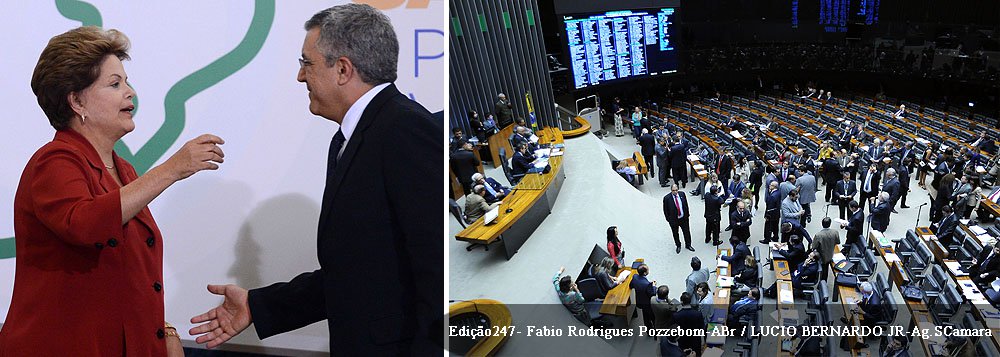 Após mais de seis horas de obstrução da votação pelos partidos de oposição e também pelos deputados da bancada ruralista, deputados aprovaram o texto principal; presidente Dilma Rousseff e o ministro Alexandre Padilha superam boicote de classes médicas e de críticos da mídia e avançam no programa que visa levar profissionais para o interior do país