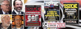 Clima de revolta no meio jornalístico; com os jurados Ricardo Setti (Veja), Marcus Emilio Gonçalves (ex-editor de Veja), José Marcio Mendonça (economista ligado ao PSDB), Matinas Suzuki (ex-Folha) e Kristina Michahelles (ex-Veja), Prêmio Esso evita conferir o grande prêmio do ano à série de reportagens da Istoé sobre o escândalo Siemens e Alstom; denúncias reabriram investigação suíça, colocaram sob suspeita o promotor Rodrigo de Grandis e já causaram bloqueios judiciais de R$ 60 milhões – repita-se SESSENTA MILHÕES DE REAIS – dos suspeitos; no julgamento, Setti tratou caso como "irrelevante" e a Esso preferiu se desmoralizar de vez