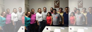 Membro do diretório nacional do PT e coordenadora da campanha de Dilma no Maranhão, Berenice Gomes, e o coordenador executivo Augusto Lobato, foram recebidos na sede do PCdoB pelos partidos da coligação Todos Pelo Maranhão e que integram a base do governo federal; o objetivo foi estreitar a relação entre petistas e comunistas, aliados nacionalmente; no MA, o Partido dos Trabalhadores apoia o senador Edson Lobão Filho (PMDB)