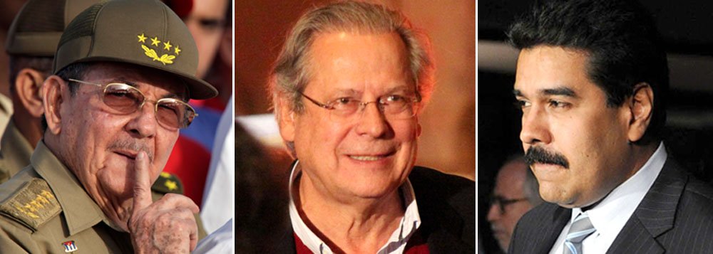 Embora tenha recebido conselhos para se abrigar nas embaixadas dos países comandados por Raúl Castro e Nicolas Maduro, com quem mantém boas relações, o ex-ministro José Dirceu afirmou que não pretende criar um embaraço diplomático para a presidente Dilma