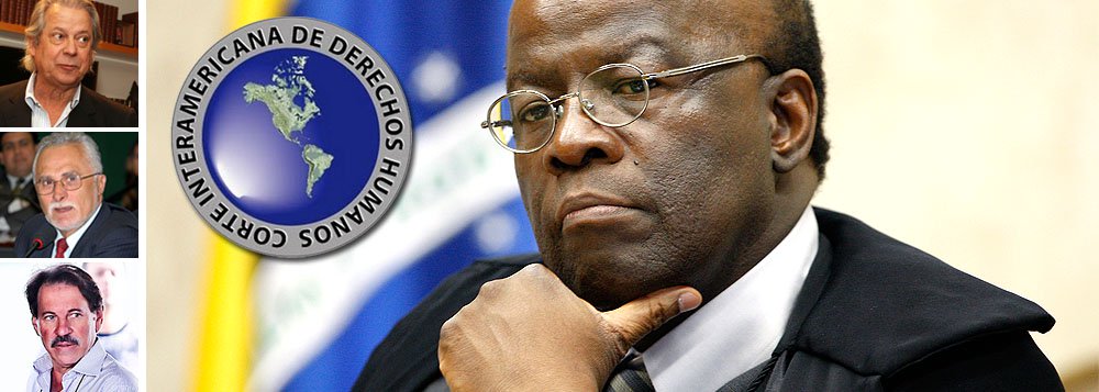 Seis dos sete juízes da Corte, localizada na Costa Rica, concluíram que os países que se submetem à sua jurisdição, como o Brasil, devem dar a oportunidade de recursos a réus julgados no sistema de foro privilegiado, no caso o Supremo Tribunal Federal, de modo a permitir que eles possam contestar todos os pontos de suas sentenças; decisão reforça direito do ex-ministro José Dirceu e de outros condeados, como José Genoino e Delúbio Soares; será que Joaquim Barbosa será derrotado lá fora?