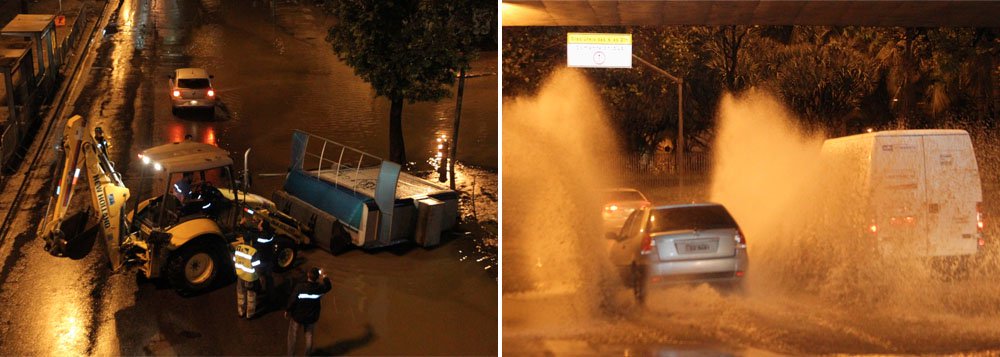 O pedreiro Martinho da Silva, de 50 anos, desapareceu ao cair em um rio no bairro de Rodilândia, no município de Nova Iguaçu, na Baixada Fluminense; segundo informações da Defesa Civil, foi visto pela última vez por volta das 22h de ontem; hoje, bombeiros fazem buscas no local; neste momento chove forte em todo o estado