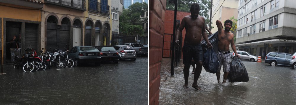 O Corpo de Bombeiros Militar do Rio de Janeiro resgatou quatro vítimas das chuvas na região metropolitana, nas zonas norte e oeste da capital e na Baixada Fluminense; os bombeiros também resgataram passageiros de um ônibus que ficou ilhada na Avenida dos Democráticos, em Olaria, na zona norte; perto dali, um muro desabou na Penha, sem deixar vítimas