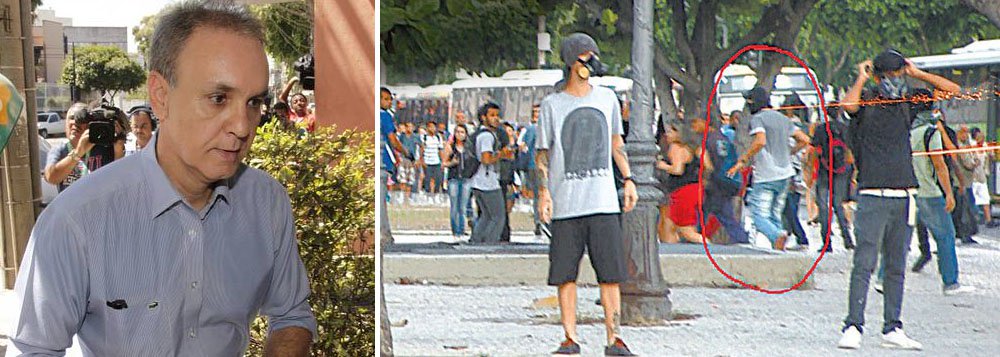 Jovem Fábio Raposo, que está preso no Complexo de Gericinó, identificou o suspeito de ter acendido o rojão, segundo o advogado Jonas Tadeu Nunes, responsável por sua defesa; Nunes está sendo aguardado na 17ª Delegacia de Polícia, em São Cristóvão, para apresentar o nome do suspeito