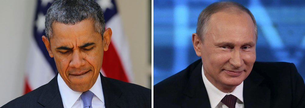 Em meio a trapalhadas de agentes secretos embriagados, presidente dos EUA vai à Europa para dizer, com todas as letras, que não haverá ataque militar contra a Crimeia; após plebiscito, Rússia anexou região sem traumas; tropas da Ucrânia entregaram armas, deixaram bases militares e voltaram para seu país; enquanto segurança pessoal de Barack Obama dá vexame internacional, presidente americano capitula à melhor estratégia de seu colega russo; Vladmir Putin tem popularidade lançada às alturas em seu país; xeque-mate