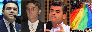 Projeto é de autoria do deputado Washington Reis (PMDB-RJ), foi relatado pelo deputado Jair Bolsonaro (PP-RJ) e foi aprovada nesta quarta na comissão presidida pelo pastor Marco Feliciano; proposta quer evitar que os religiosos sejam criminalizados caso se recusem a realizar casamentos homossexuais, batizados ou outras cerimônias de filhos de casais gays ou mesmo aceitar a presença dessas pessoas em templos religiosos