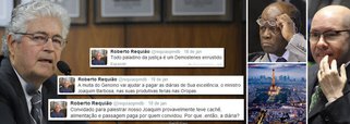 Numa de suas melhores frases, o senador Roberto Requião afirmou que "todo paladino da Justiça é um Demóstenes enrustido"; antes afirmou que a multa a José Genoino ajudará o presidente do Supremo Tribunal Federal, Joaquim Barbosa, a passear "pelas Oropa" com diárias pagas pelo Erário; depois questionou a mordomia: "convidado para palestrar nosso Joaquim provavelmente teve cachê, alimentação e passagem paga por quem convidou. Por que, então, a diária?"