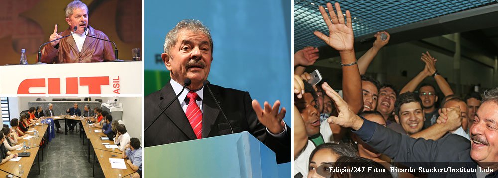 Ex-presidente acelera na estratégia de ocupar espaços à esquerda; é o dublê de candidato a presidente que ele prometeu ser; "Tenho casco de tartaruga, estou acostumado a levar bordoadas", disse Lula na 3ª Conferência Global sobre Trabalho Infantil, em Brasília; irônico, defendeu sua opção preferencial pelos pobres: "Para eles", disse, referindo-se à elite nacional, "tudo o que a gente dá para os ricos, é investimento, mas tudo o que a gente dá para os pobres é gasto"; defendeu Bolsa Família e atacou bancos; "Setor financeiro irresponsável já foi socorrido com US$ 10 trilhões desde 2008. Esse dinheiro acabaria com a fome no mundo"