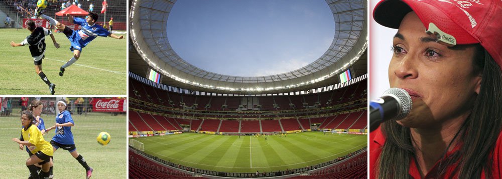 Estádio Nacional de Brasília receberá final da Copa Coca-Cola, maior campeonato de futebol do mundo para atletas entre 13 e 15 anos de idade; disputa que será encerrada no sábado 14 movimentou nove mil jovens em 496 times no País; torneio para garotos e garotas é promovido em 60 países; entrada gratuita e shows musicais; madrinha da competição, craque Marta se emocionou: "Fico comovida. Nos anos anteriores, eles só tiveram campos emprestados por equipes profissionais, mas agora vão jogar num estádio maravilhoso como esse", afirmou a camisa 10 da seleção feminina; entrada franca