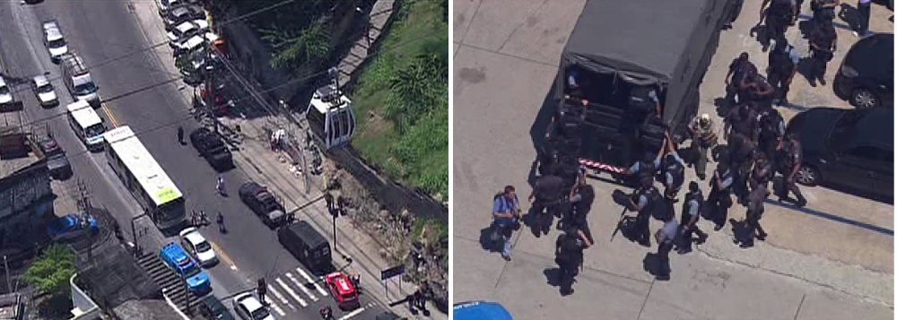 Homens do Batalhão de Operações Especiais (Bope) ocuparam os Conjuntos de Favelas do Alemão e da Penha, na Zona Norte do Rio, no início da tarde deste sábado; as autoridades informam que ocupação não tem data para acabar; polícia decidiu agir depois que criminosos espalharam terror nas regiões e atacaram A ação acontece após os ataques de criminosos às regiões, embora ambas já tivessem instaladas Unidades de Polícia Pacificadora (UPP) 