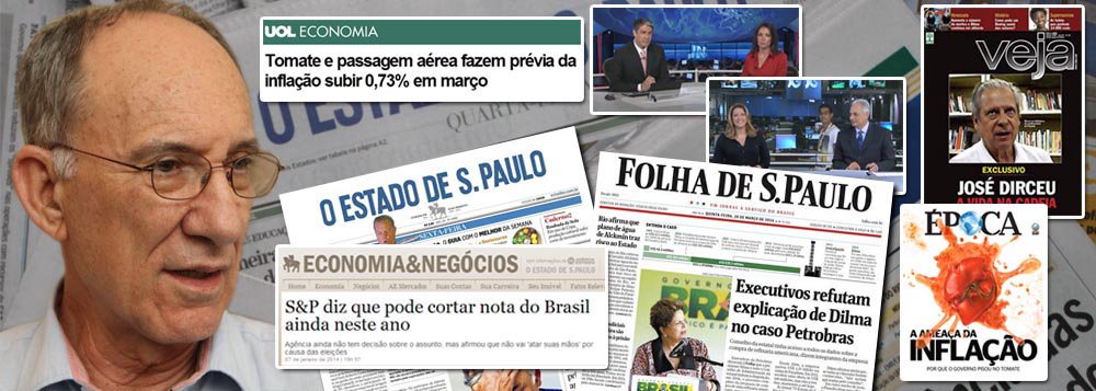 Resolução aprovada pelo Diretório Nacional do PT acusa mídia de tentar influenciar nas disputas eleitorais; sempre contra o partido e o governo; economia é o campo de ataque midiático "aterrorizador, disseminando maus presságios sem fundamentos técnicos"; com uma expressão já usada pela presidente Dilma Rousseff, documento chama de "velhos do Restelo" – o personagem pessimista de Luis de Camões - os que "tentam agourar" o sucesso da Copa do Mundo no Brasil e não reconhecem "o legado a ser deixado pelo Campeonato Mundial"; e frisa: "Chega a ser impressionante a distância entre o Brasil verdadeiro, governado pelo PT, e o Brasil deles"