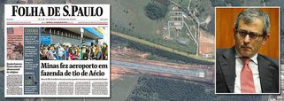 Jornal de Otavio Frias, que acusou o presidenciável tucano de beneficiar família com aeroporto em Minas Gerais quando era governador, diz que questão não está "mais que esclarecida, como supôs o senador mineiro"; “Com 25 mil habitantes, Cláudio é uma cidade afortunada que viu seu aeródromo ficar pronto em dois anos. Quando lançou o ProAero, em 2003, o governador previa inaugurar 14 aeroportos. Só dois saíram do papel”, questiona a publicação 