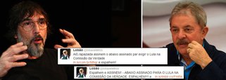 Cantor carioca, que tem se notabilizado por críticas ácidas ao PT, está divulgando pela internet um abaixo-assinado em que cobra a inclusão do ex-presidente Lula como um dos interrogados pela Comissão da Verdade; o motivo é o livro do delegado Romeu Tuma Júnior, que acusa o ex-presidente de ter sido "informante da ditadura"; há poucos dias, no Roda Viva, Lobão agrediu a presidente Dilma, a quem chamou de "inapta" e "estúpida"; Lobão tem feito de tudo para ocupar uma posição de destaque na galeria dos neoconservadores brasileiros