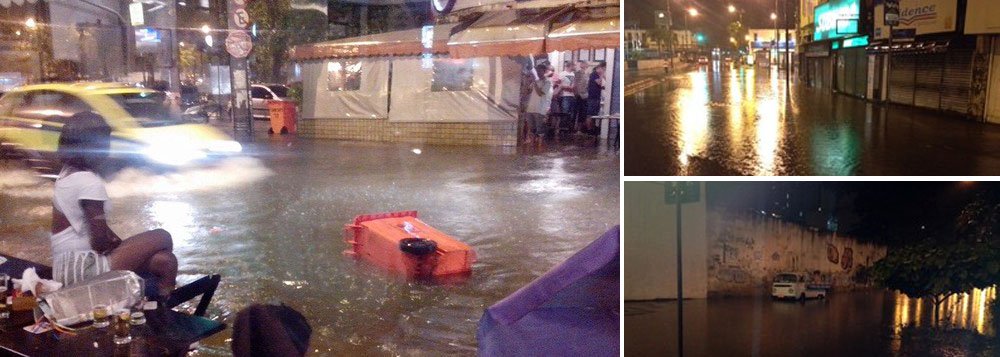 Entre os locais afetados estão: Jacarepaguá, Meiér, Campo Grande, Barra da Tijuca, além de Nova Iguaçu e Duque de Caxias, na Baixada Fluminense; segundo informações do boletim do Centro de Operações da prefeitura do Rio, as bacias da zona sul, Jacarepaguá e da Baía de Guanabara seguem em estágio de alerta, terceiro nível em uma escala de quatro, e que significa a possibilidade de chuva forte e deslizamentos nas próximas horas