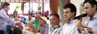 Ao participar nesta segunda-feira 3 do Show Rural Coopavel, ao lado do governador Beto Richa (PSDB), presidenciável tucano protestou contra o que chamou de "discriminação desrespeitosa para com a população do Paraná", ao mencionar "dificuldades crescentes" do estado em obter recursos do governo federal; declaração rebate discurso da ex-ministra Gleisi Hoffmann no fim de semana, que acusou Richa de quebrar o Paraná; para Aécio Neves, "é quase um crime punir um determinado estado por causa de uma opção política"