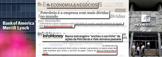 Pivô da crise financeira global de 2008, banco de investimentos dos EUA continua fazendo das suas; agora assimilado pelo Bank of America, Merrill Lynch soltou relatório de críticas à Petrobras em outubro do ano passado; "A empresa mais endividada do mundo", calculou, com ampla repercussão na mídia familiar brasileira; mas agora em janeiro, quando os papéis da estatal brasileira, empurrados para baixo por avaliações como o do próprio Merrill Lynch, chegaram a R$ 15, o que fez o banco americano? Comprou, é claro, milhões de ações da própria Petrobras; primeiro ajudou a derrubar o valor da companhia e, quando de fato ele caiu, comprou para saborear os lucros; a Comissão de Valores Mobiliários vai se manifestar sobre a manobra ?