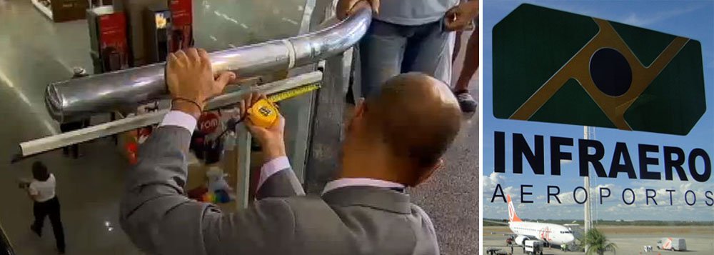 Um dia após multar a Infraero por irregularidades no Galeão, agentes do Procon fiscalizaram hoje o Aeroporto Santos Dumont e também encontraram falhas; ação do órgão foi motivada pelo acidente ocorrido no último sábado, quando a menina argentina Camila Palacios, de 3 anos, caiu do vão entre a escada rolante e o guarda-corpo no mezanino do terminal