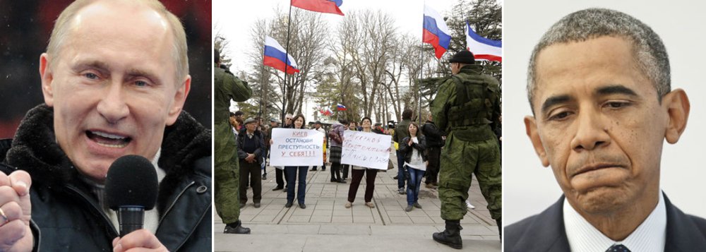 Neste domingo, chegará ao fim a chamada "Pax Americana", período em que os Estados Unidos agiram como superpotência global, sem nenhuma contestação; no referendo da Crimeia, maioria da população deverá se declarar a favor da anexação à Rússia; resolução americana que propunha não reconhecimento dos resultados pelas Nações Unidas foi vetada pela Rússia e contou ainda com a abstenção da China; nesta nova era, Vladimir Putin emerge como ator global e Barack Obama sai enfraquecido