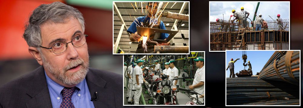 Economista Paul Krugman, Nobel de Economia de 2008, passa o trator sobre avaliações pessimistas e previsões catastrofistas para a economia brasileira; "O Brasil saiu da crise mundial muito bem e não se justificam preocupações com sua economia", disse; colunista permanente do jornal The New York Times, ele participou de seminário promovido pela revista Carta Capital; "O Brasil não é vulnerável há muito tempo", cravou ele, citando reservas internacionais de US$ 360 bilhões e PIB superior a US$ 2 trilhões