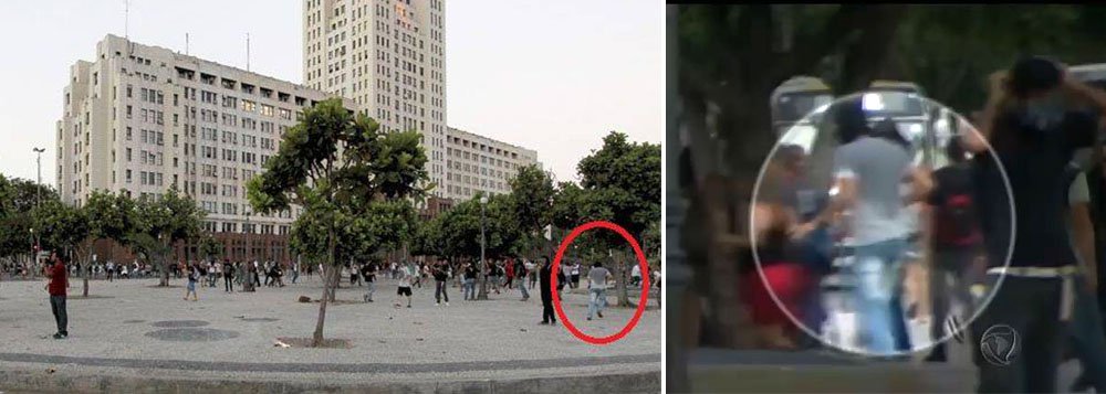 Caio Silva de Souza foi identificado e, assim como o tatuador Fábio Raposo, foi indiciado por homicídio doloso (com intenção de matar) agravado pelo uso de explosivo e pelo crime de explosão, sob risco de pena de 35 anos; o cinegrafista da TV Bandeirantes, Santiago Andrade, foi atingido pelo artefato e teve morte cerebral na noite desta segunda-feira; pelo Twitter, presidente Dilma Rousseff determinou que a Polícia Federal apoie as investigações para "aplicação da punição cabível" aos responsáveis pelo ferimento do jornalista