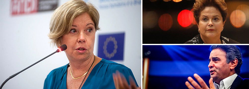 Colunista Eliane Cantanhêde diz que alerta para a presidente Dilma Rousseff (PT) e o senador mineiro Aécio Neves (PSDB) sobre o possível risco com a morte de Eduardo Campos (PSB): "Dilma Rousseff e Aécio Neves, tremei. Com Marina Silva não se brinca"; segundo ela, no rastro da comoção nacional pela morte de Campos, apoios da família dele à sua vice serão avassaladores