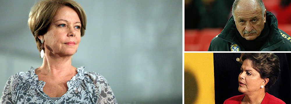 'Já que foi a própria Dilma quem fez o casamento entre o seu governo e o "padrão Felipão", estão unidos na alegria e na tristeza. Já que ela certamente tiraria louros político-eleitorais se a taça fosse nossa, a premissa contrária é igualmente verdadeira: tem agora de dividir os prejuízos da derrota vexaminosa', diz a colunista Eliane Cantanhêde sobre a vitória da Alemanha por 7 a 1 contra o Brasil 