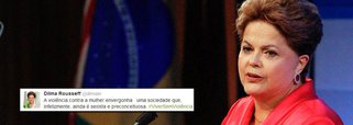 Em sua conta no Twitter, a presidente Dilma Rousseff escreveu que, graças às lutas das mulheres, o Brasil está mudando; "A violência contra a mulher envergonha a sociedade que, infelizmente, ainda é sexista e preconceituosa. É uma forma de preconceito do 'mais forte' contra a mulher, apenas pelo fato de ser mulher", publicou